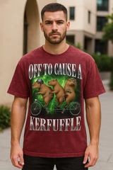 Capybara Chaos -Unisex Acid Washed Oversized Tee