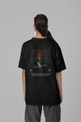 Red Rose Typography Aesthetic T-Shirt