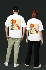 Japanese Koi Art Oversized Classic T-Shirt- Minimal Aesthetic Style