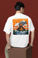 Lava Flow - Tropical Volcano Unisex Oversized Classic T-Shirt