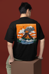 Lava Flow - Tropical Volcano Unisex Oversized Classic T-Shirt