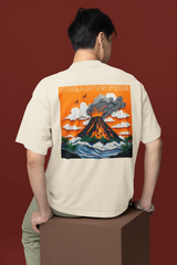 Lava Flow - Tropical Volcano Unisex Oversized Classic T-Shirt