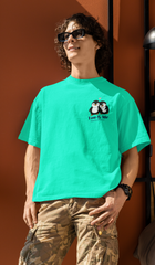 Cute Penguin Love Graphic- Oversized Classic T-Shirt