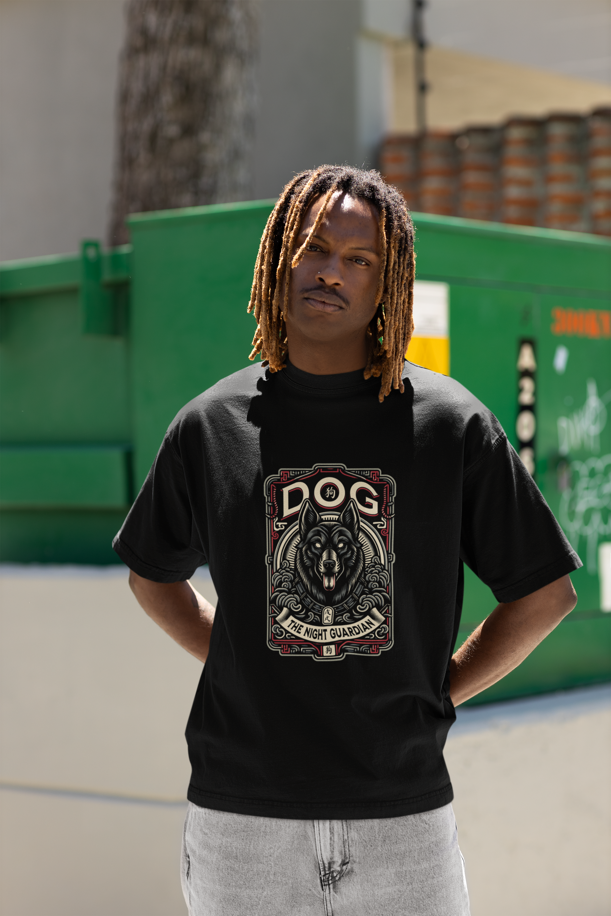Guardian Dog Graphics- Oversized Classic T-Shirt