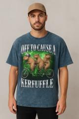 Capybara Chaos -Unisex Acid Washed Oversized Tee
