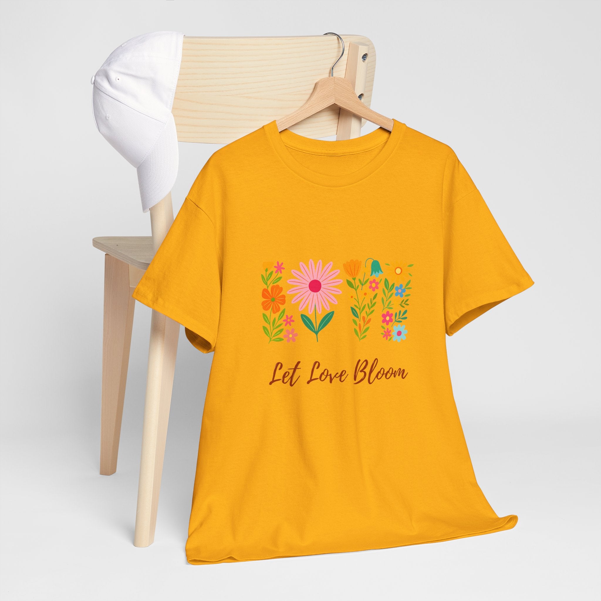Floral Love Tee - Let Love Bloom, Unisex Cotton T-Shirt, Spring Fashion, Gift for Her, Motivational Tees, Casual Wear