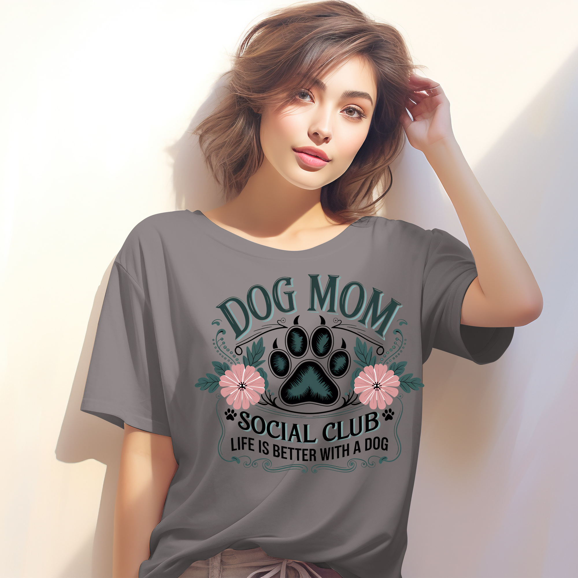 Dog Mom -Women's Relaxed T-Shirt
