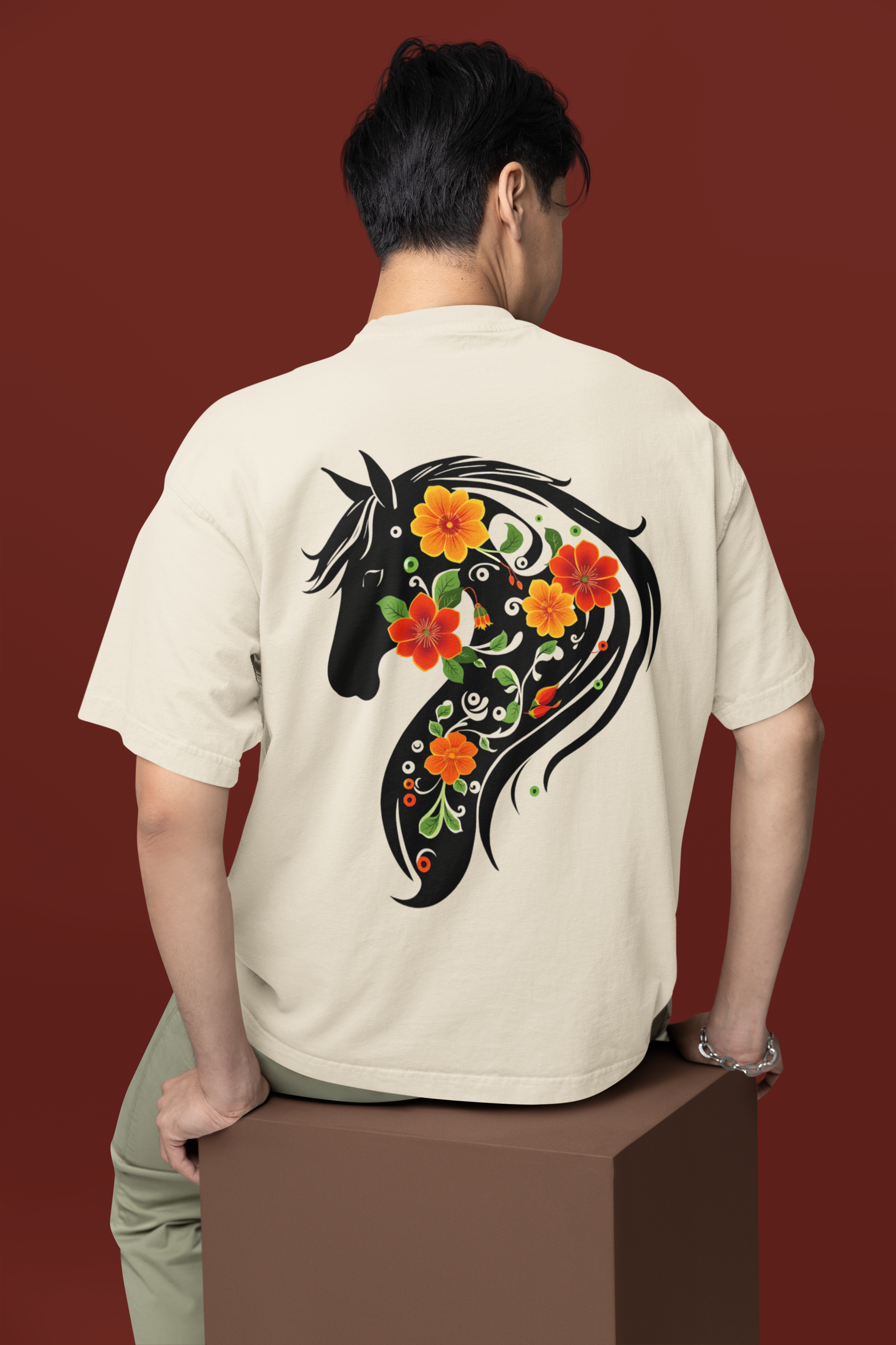 Royal Spirit Horse Graphics Unisex Oversized Classic T-Shirt