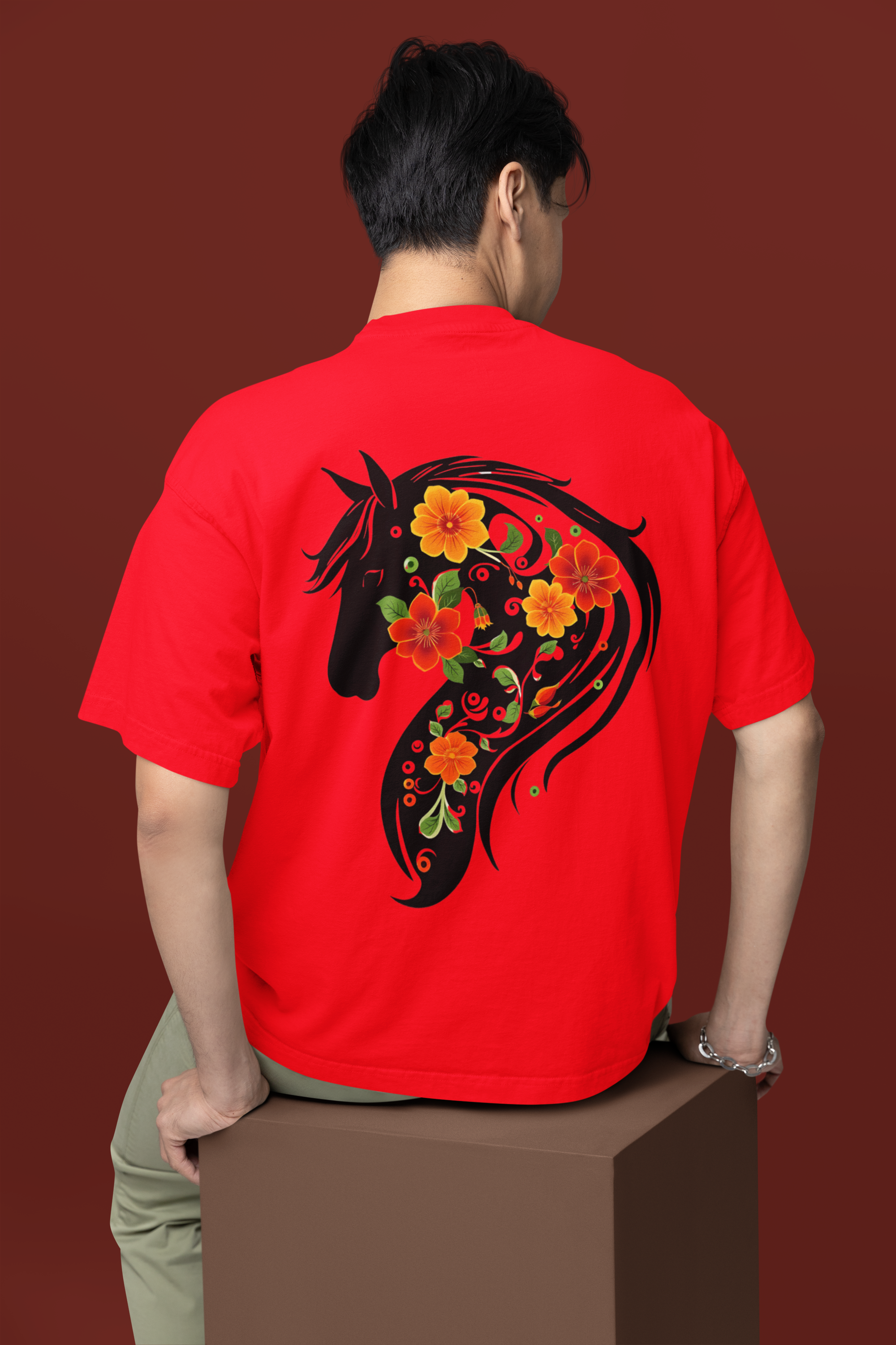 Royal Spirit Horse Graphics Unisex Oversized Classic T-Shirt