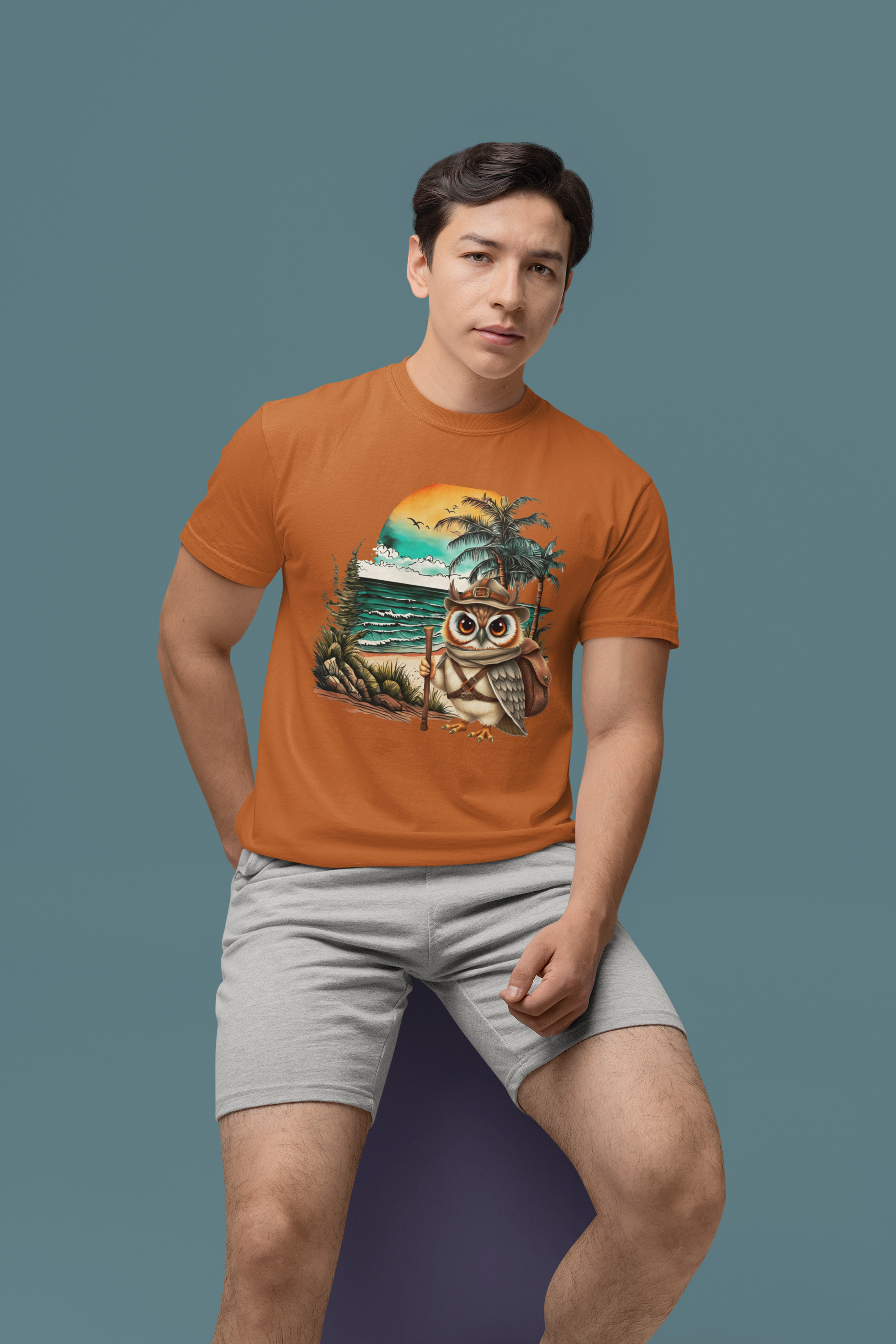 Cute Explorer Owl Travel Unisex Classic Crew T-Shirt