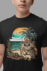Cute Explorer Owl Travel Unisex Classic Crew T-Shirt