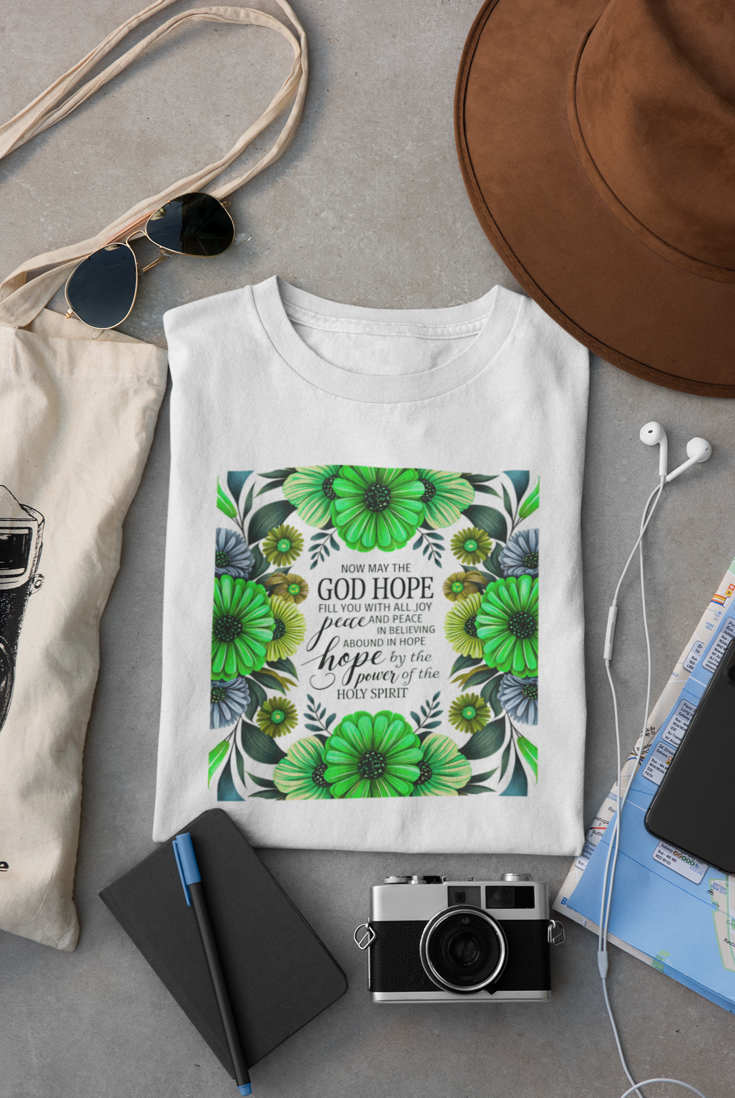 God Hope Floral Faith Tee Oversized Classic T-Shirt