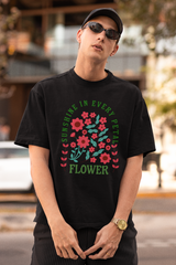 Trendy Summer Floral Quote Unisex Oversized Classic T-Shirt