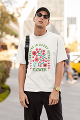 Trendy Summer Floral Quote Unisex Oversized Classic T-Shirt