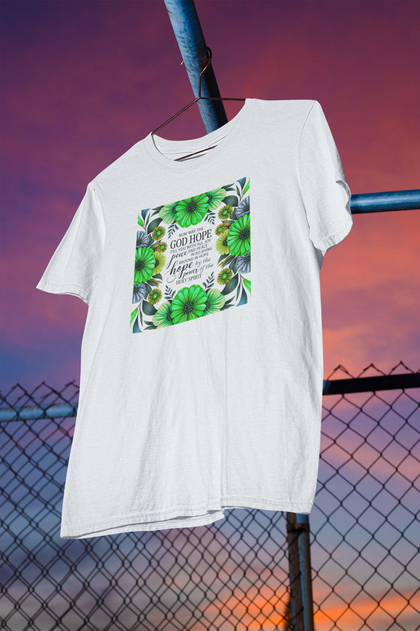 God Hope Floral Faith Tee Oversized Classic T-Shirt